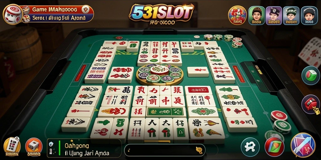 Tampilan gameplay seru dari 531SLOT yang penuh dengan tantangan Mahjong.
