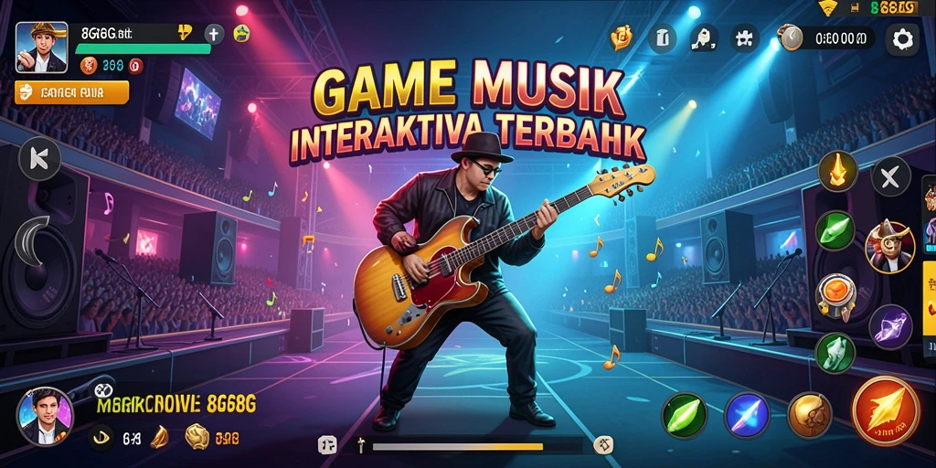 Tampilan menarik dari gameplay 8G8G yang melibatkan musik.