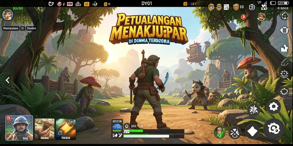 Gambaran gameplay mendalam di dunia terbuka yang menakjubkan.