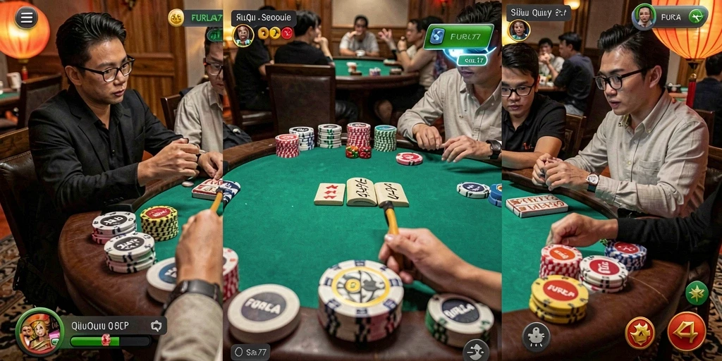 Gameplay seru dalam FURLA77 dengan kartu QiuQiu.