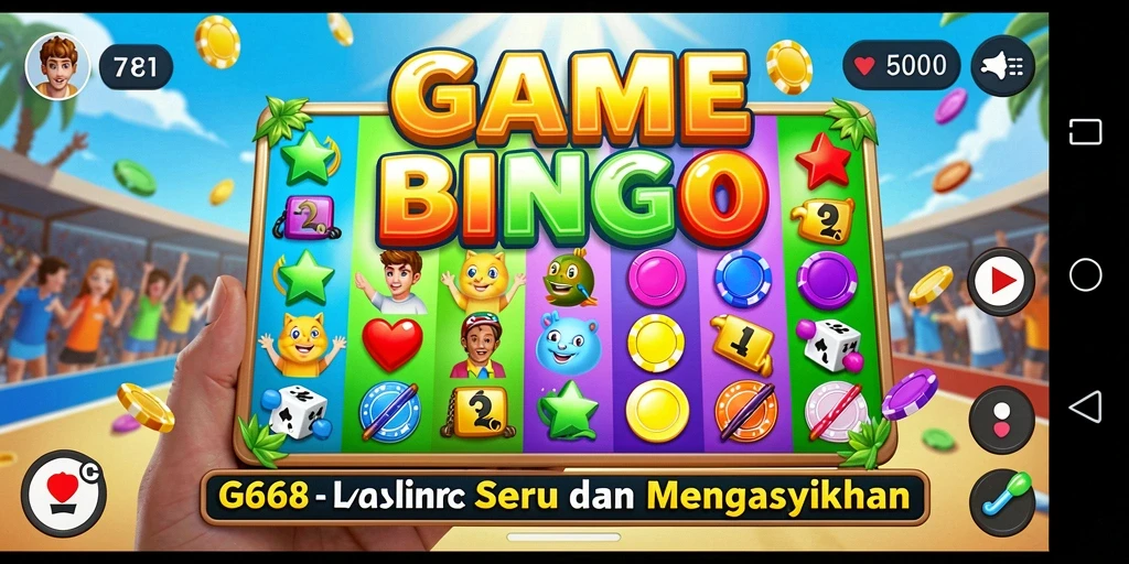 Screenshot G668 menampilkan gameplay Bingo yang seru dan menegangkan.