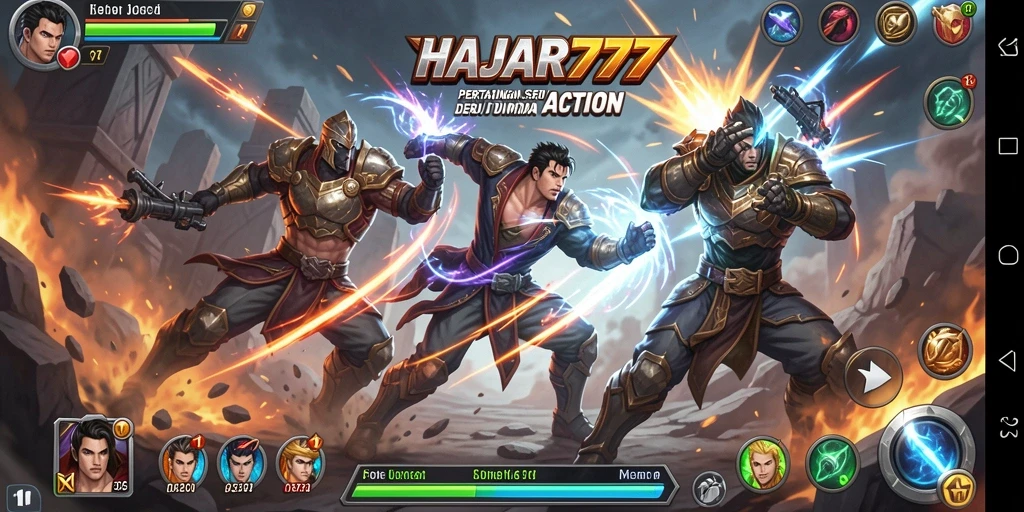 Screenshot menampilkan aksi pertarungan seru HAJAR777 yang mendebarkan.