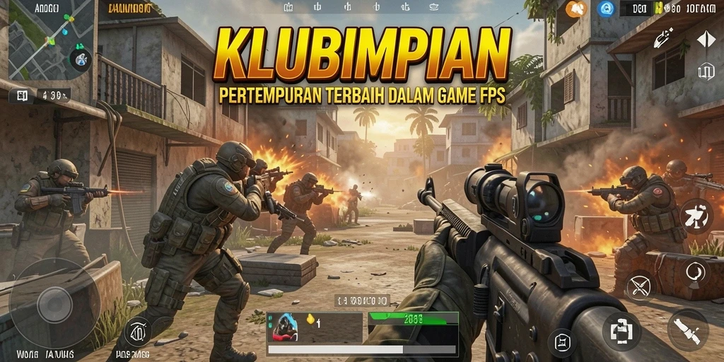 Tangkapan layar gameplay penuh aksi dari KLUBIMPIAN.