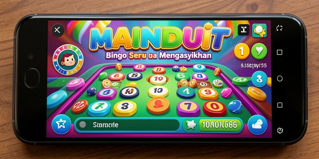 Tampilan gameplay seru di MAINDUIT dengan kartu Bingo.