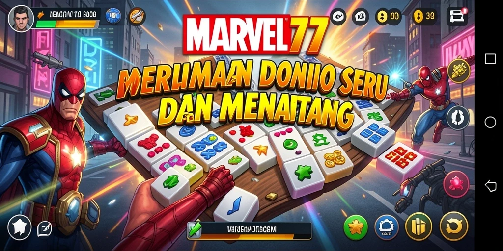 Tampilan gameplay seru dari MARVEL77 yang menunjukkan aksi Domino.