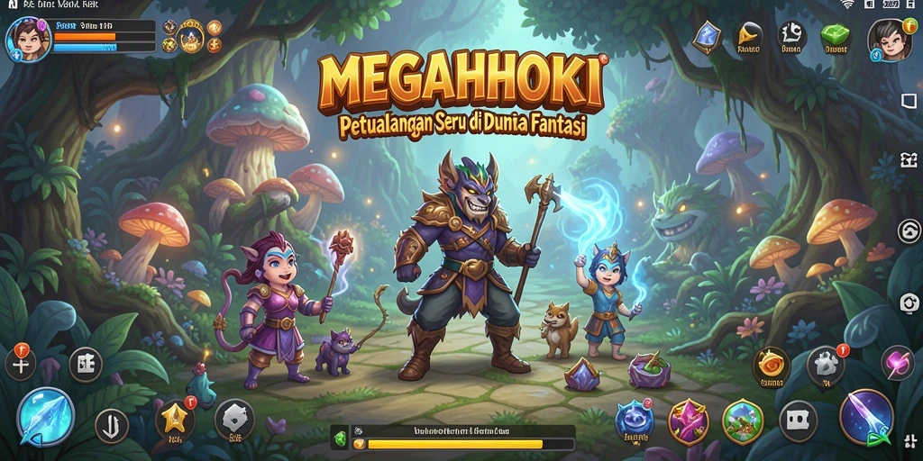 Gameplay MEGAHOKI yang menarik dengan pemandangan fantastis.