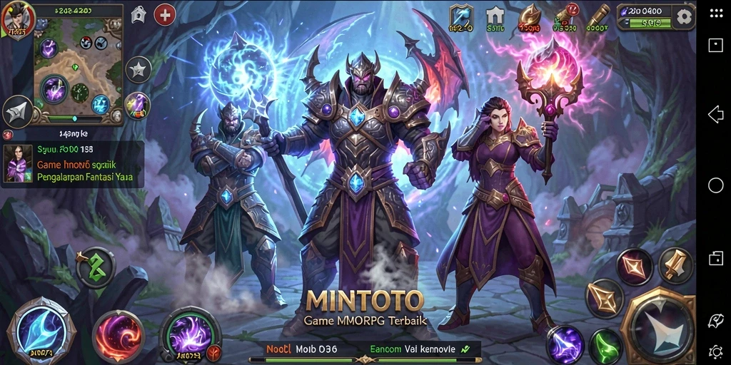 Screenshot gameplay MINTOTO yang menunjukkan aksi pertarungan antar pemain.