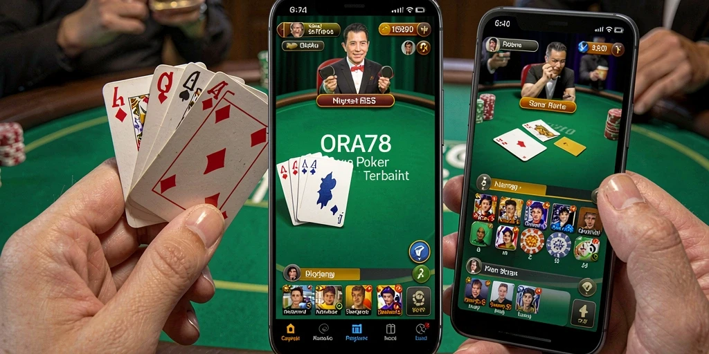 Tampilan menarik dari gameplay Poker di ORA78.
