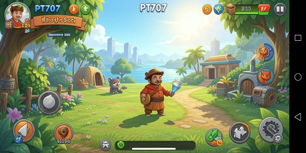 Screenshot gameplay PT707 menampilkan momen seru dan interaksi dalam permainan Casual.