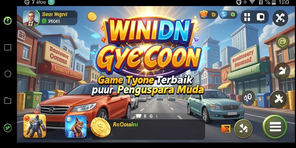 Screenshot gameplay WINIDN menampilkan strategi bisnis yang menarik.