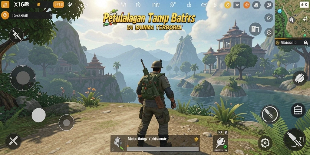 Tampilan gameplay X168 yang menakjubkan di dunia terbuka.